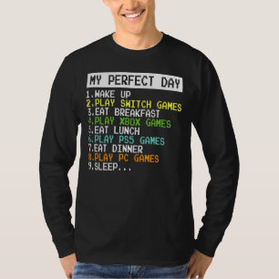 Camiseta Meu Jogador De Dia Perfeito Para Rapazes Videos ga