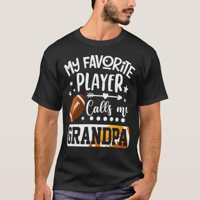 Camiseta Meu Jogador De Futebol Favorito Me Chama Avô (Frente)