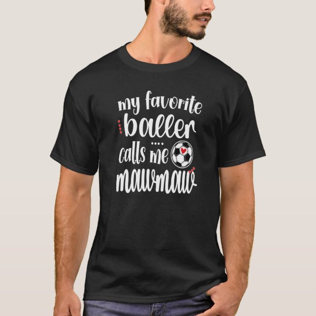Camiseta Meu Jogador De Futebol Favorito Me Chama De Avó Ma (Frente)