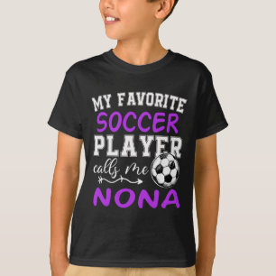 Camiseta Meu jogador de futebol favorito me chama de Nona S