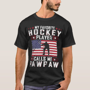 Camiseta Meu Jogador De Hóquei Favorito Me Chama De Pawpaw 