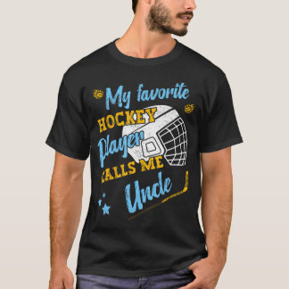Camiseta Meu Jogador de Hóquei Favorito Me Chama de Tio Hóq