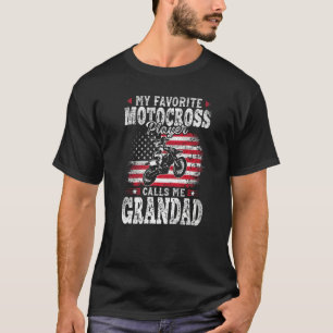 Camiseta Meu jogador de motocross favorito me chama de vovô