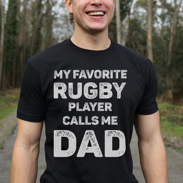 Camiseta Meu Jogador De Rugby Favorito Me Chama De Pai (Criador carregado)