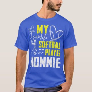 Camiseta Meu Jogador De Softball Favorito Me Chama De Nonni