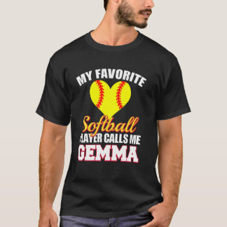 Camiseta Meu Jogador De Softball Favorito Me Chama De Softb