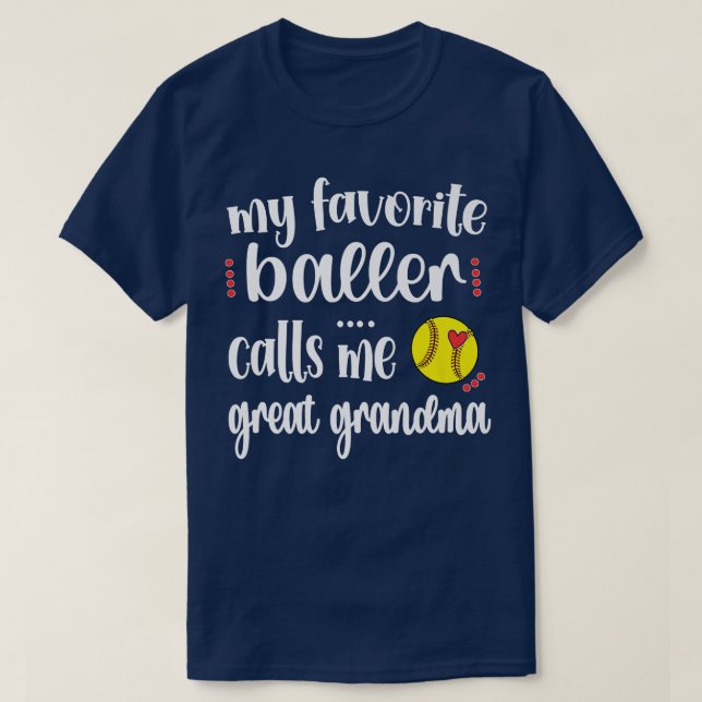 Camiseta Meu Jogador De Softball Favorito Me Chama De Softb (Frente do Design)