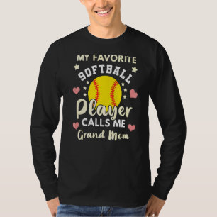 Camiseta Meu Jogador De Softball Favorito Me Chama Grande M