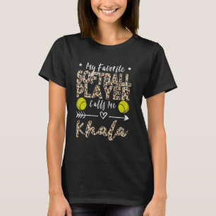 Camiseta Meu Jogador de Softball Favorito Me Chama Khala Ar