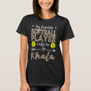 Camiseta Meu Jogador de Softball Favorito Me Chama Khala Ar