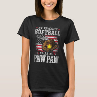 Camiseta Meu Jogador De Softball Favorito Me Chama Paw Paw