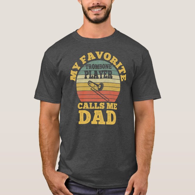 Camiseta Meu Jogador de Trombone Favorito Me Chama Pai Pai (Frente)