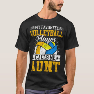 Camiseta Meu Jogador de Volei Favorito Me Chama de Tia Mãe