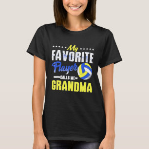 Camiseta Meu Jogador De Voleibol Favorito Me Chama Avó 1