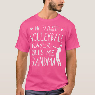 Camiseta Meu Jogador De Voleibol Favorito Me Chama De Avó