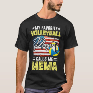 Camiseta Meu Jogador de Voleibol Favorito Me Chama De Mema