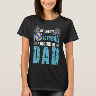 Camiseta Meu Jogador de Voleibol Favorito Me Chama de Pai