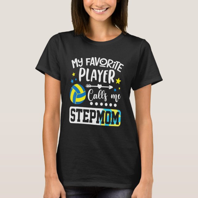 Camiseta Meu Jogador De Voleibol Favorito Me Chama De Stepm (Frente)