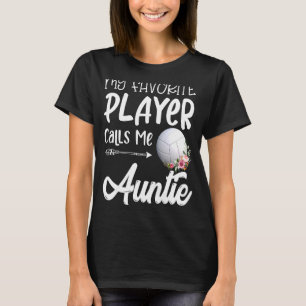 Camiseta Meu Jogador De Voleibol Favorito Me Chama De Tia