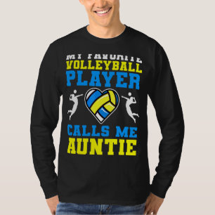 Camiseta Meu Jogador De Voleibol Favorito Me Chama De Tia M