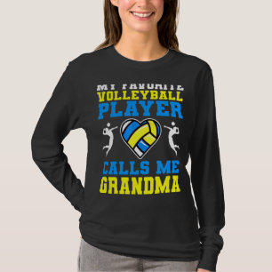 Camiseta Meu Jogador De Voleibol Favorito Me Chama De Vovó