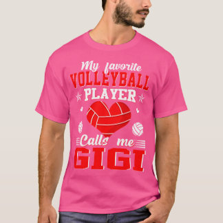 Camiseta Meu Jogador de Voleibol Favorito Me Chama Mãe Gigi
