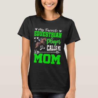 Camiseta Meu Jogador Equestre Favorito Me Chama Mãe Cute Mo