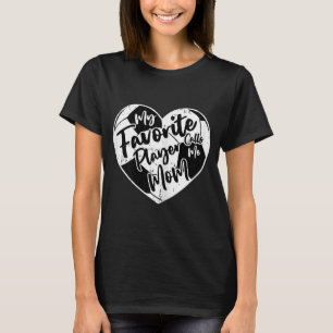 Camiseta Meu jogador favorito me chama de mamãe coração de