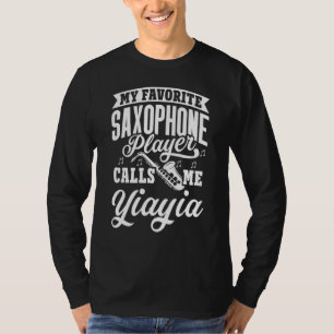 Camiseta Meu Jogador Saxófono Favorito Me Chama Yiayia