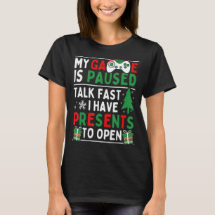 Camiseta Meu Jogo Está Em Pausa Falar Rápido Que Tenho Pres