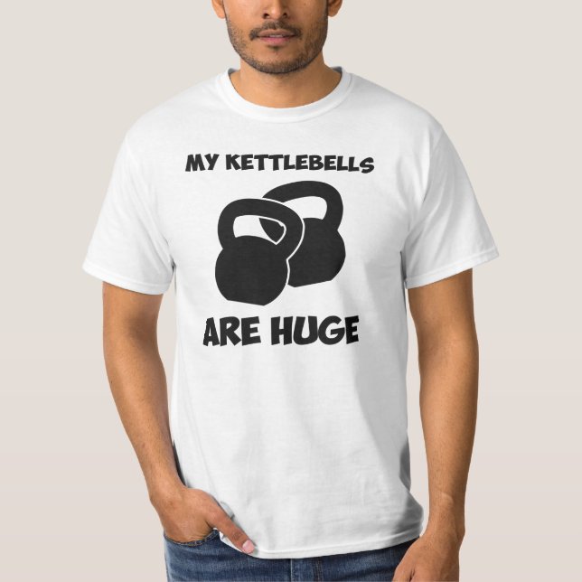 Camiseta Meu Kettlebells é exercício enorme (Frente)