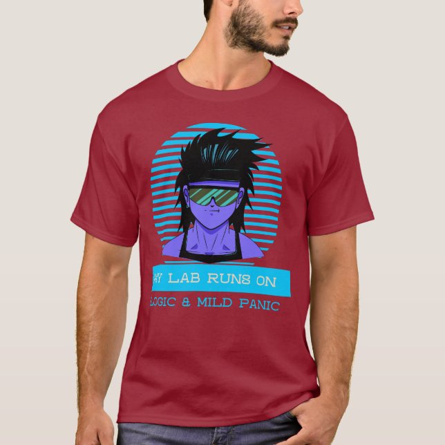 Camiseta Meu Laboratório Funciona com Lógica & Pânico Leve  (Frente)