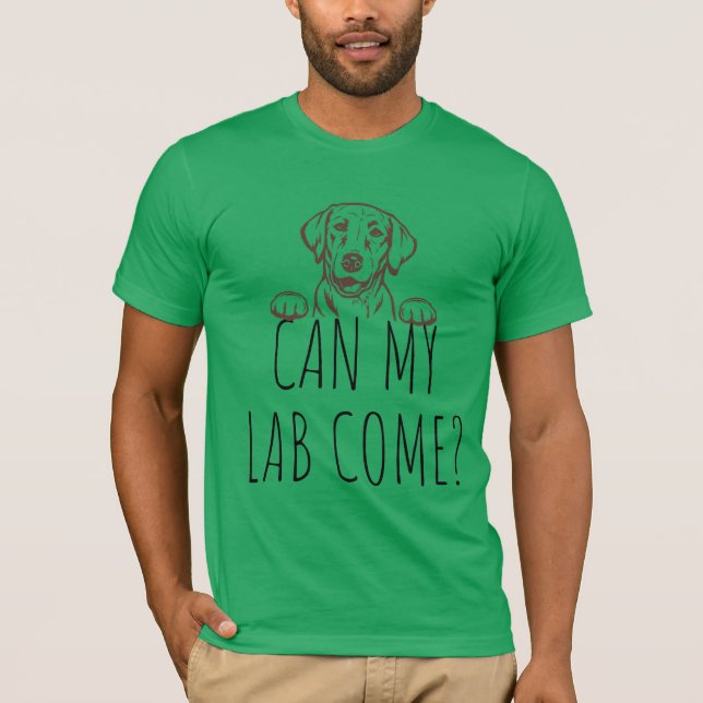 Camiseta "Meu Laboratório Pode Vir?" Teto masculino do labo (Frente)