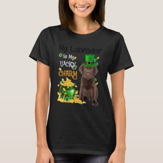 Camiseta Meu Labrador É Meu Sortudo Cachorro Bonito Patrick