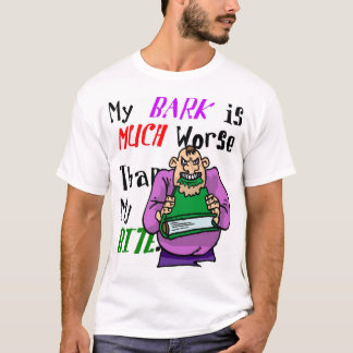 Camiseta Meu latido é mais mau do que minha mordida