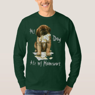 Camiseta Meu Leonberger Comeu Meu Trabalho De Casa