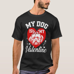 Camiseta Meu Lhasa Apso É Meu Dia de os namorados De Cachor