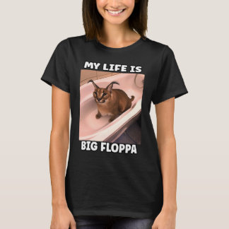 Camiseta Meu LiFe É Grande Caracal Floppa Meme