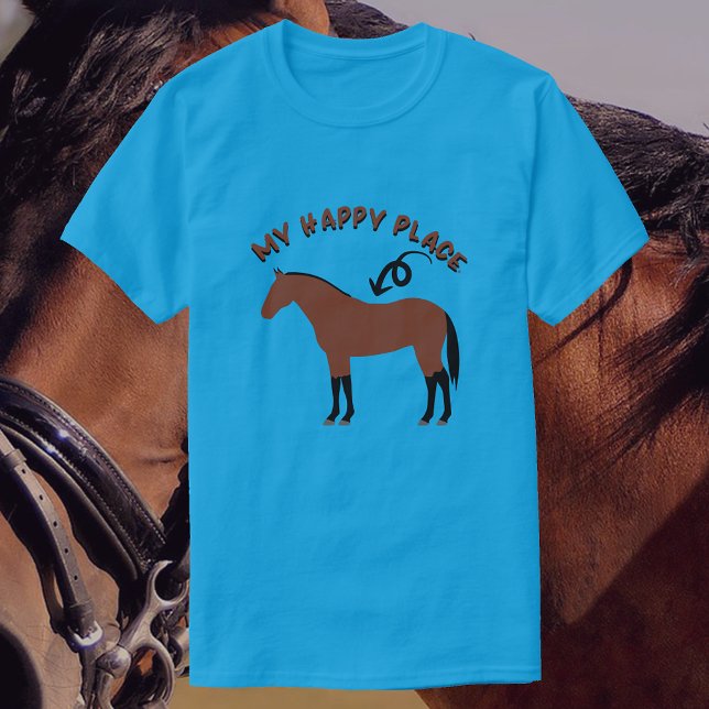 Camiseta Meu lugar feliz | Baía Horse (Criador carregado)