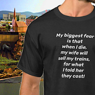 Camiseta Meu maior medo vende coletor de trem diesel a vapo