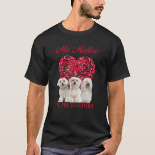 Camiseta Meu Maltês É O Meu Namorados Cachorro Dias de os