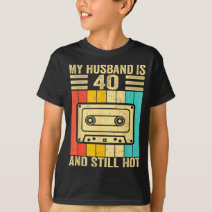 Camiseta Meu marido de 40 anos Mulheres 40º aniversário do