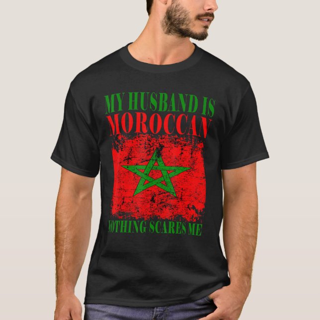 Camiseta Meu Marido É Marroquino Nada Me Assusta Marrocos P (Frente)