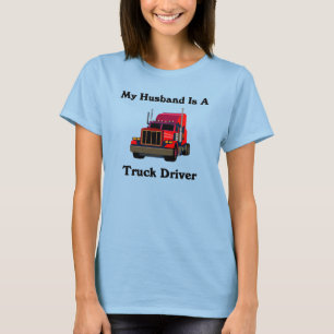 Camiseta Meu marido é um t-shirt das mulheres do camionist