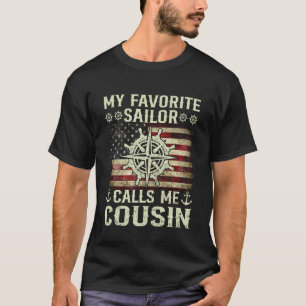 Camiseta Meu Marinheiro Favorito Me Chama de Primo Bandeira