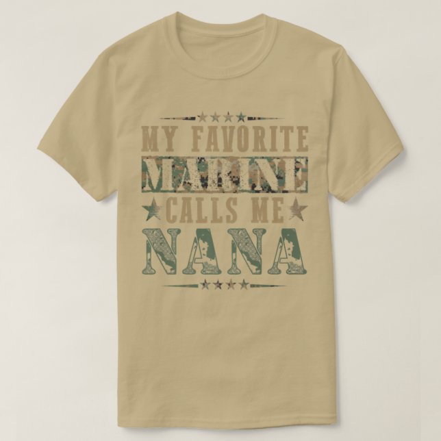 Camiseta Meu Marinho Favorito Me Chama De Nana, Veterano Da (Frente do Design)
