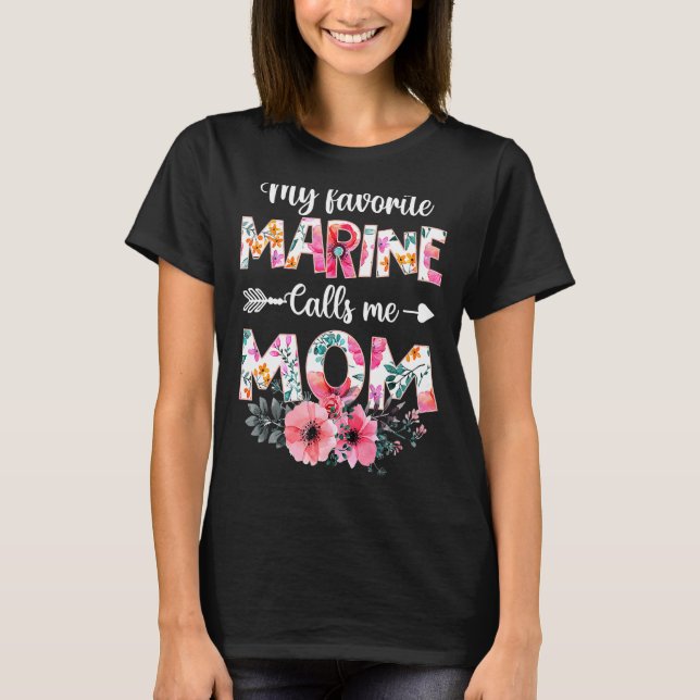 Camiseta Meu Marinho Favorito Me Chama Mãe Militar Marinha  (Frente)