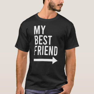 Camiseta Meu Melhor Amigo Com Seta Apontando Bestial Esquer