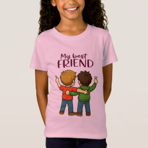Camiseta Meu Melhor Amigo Desenho Fofo de Desenho Animado G