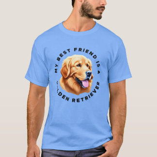 Camiseta Meu Melhor Amigo é um Ouro de Retriever